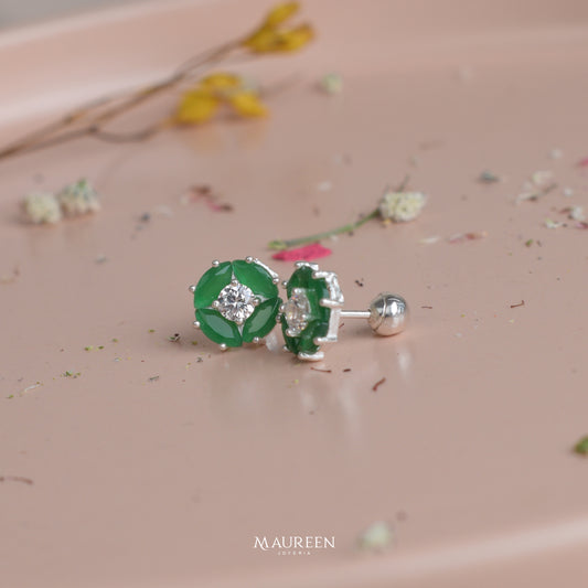 Arete tornillo circular - Plata