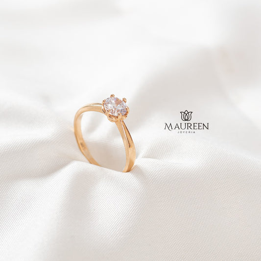 Anillo de compromiso solitario - Oro