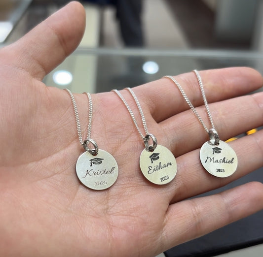 Dije Graduación Personalizado - Plata