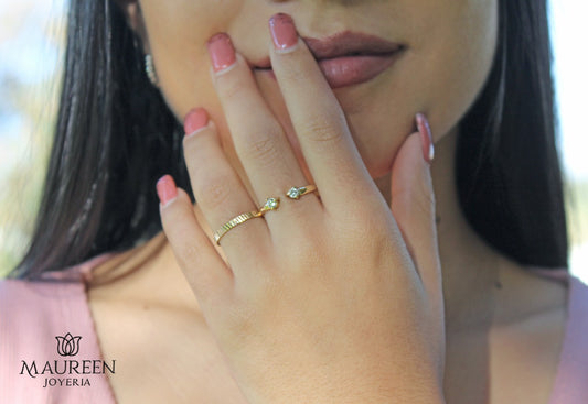 Anillos punto de luz e ilusion - Oro