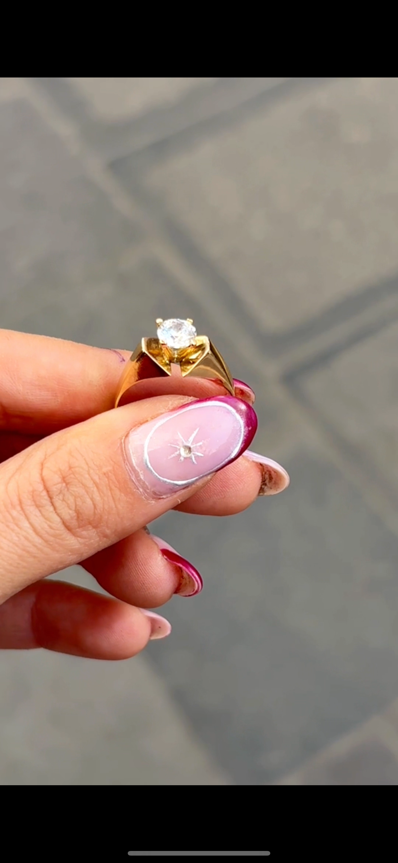 Anillo de compromiso Daniela con circon- Oro