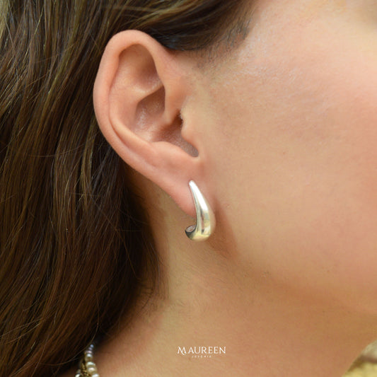 Argolla gota poste - Plata