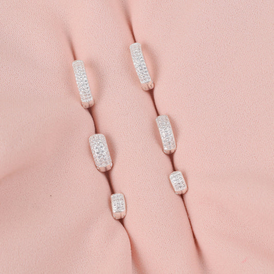 Argolla piercing  circones- Plata