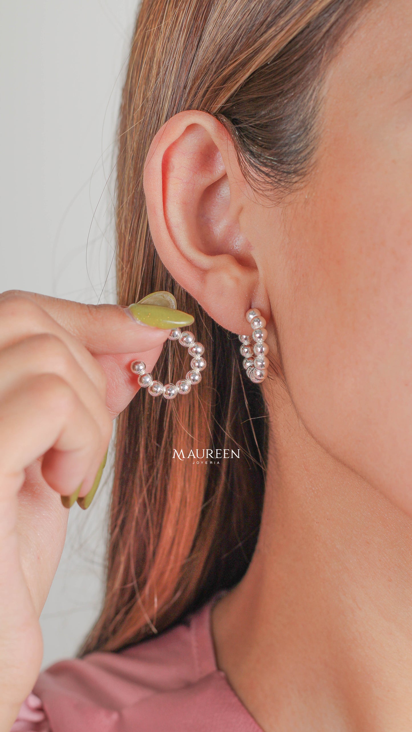 Argolla esferas - Plata