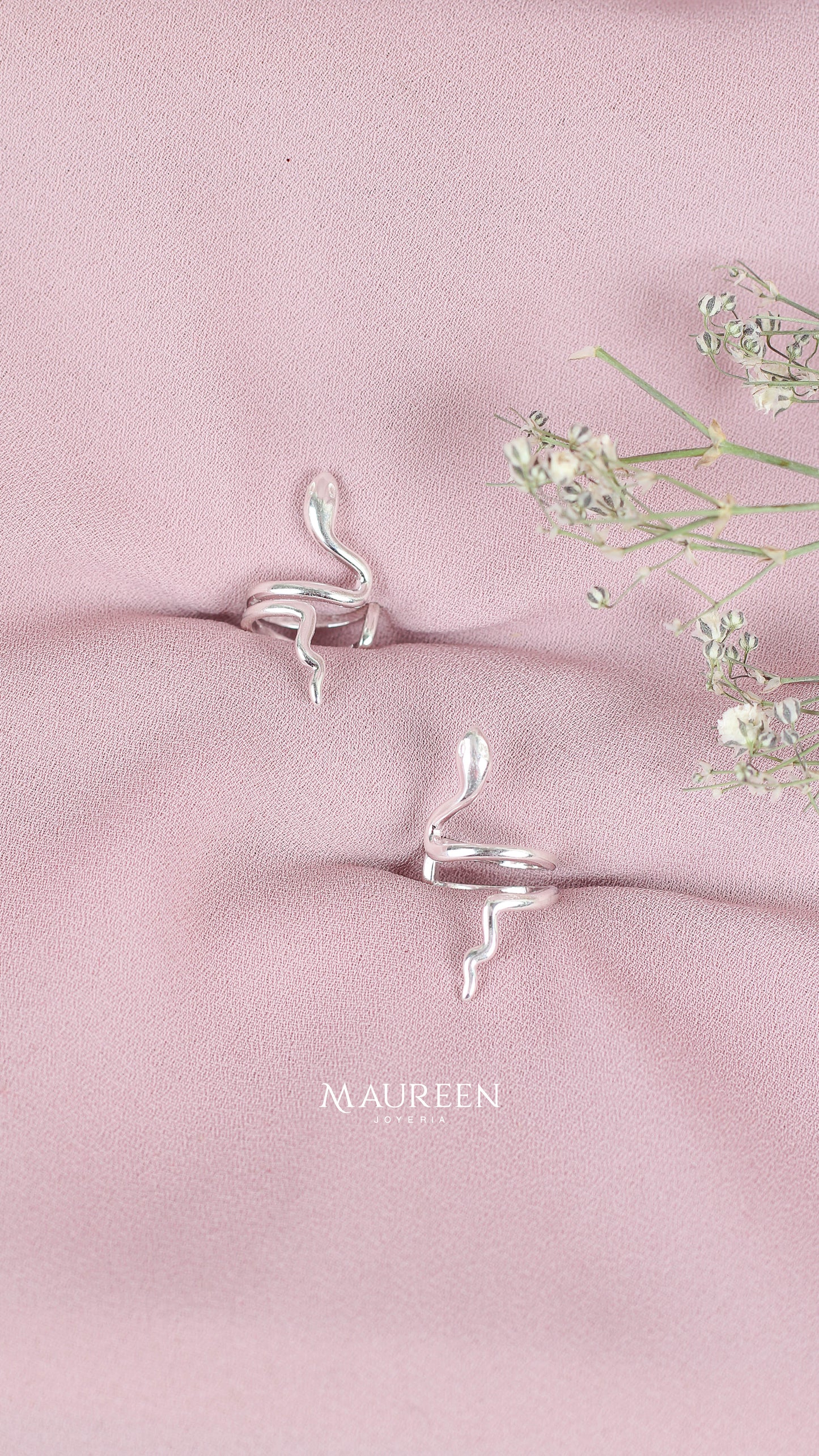 Argolla earcuff serpiente  - Plata