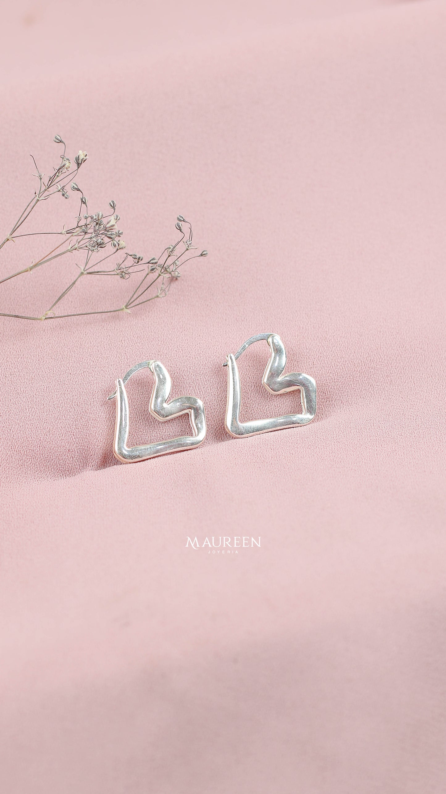 Argolla chunky corazón cuadrado - Plata