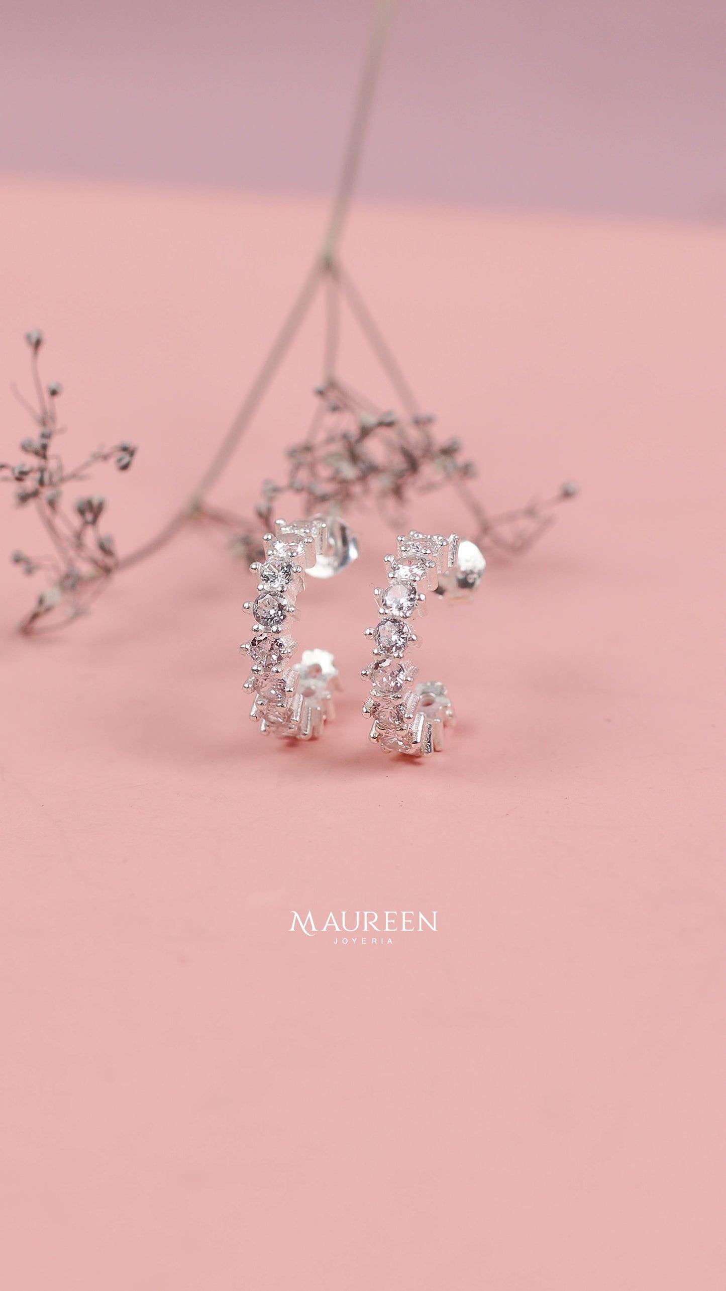 Argolla con circones - Plata