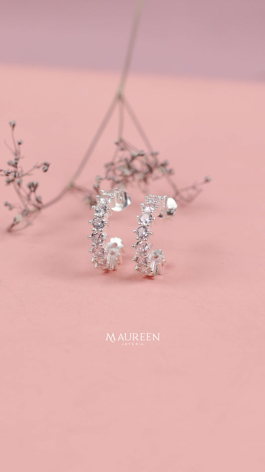 Argolla con circones - Plata
