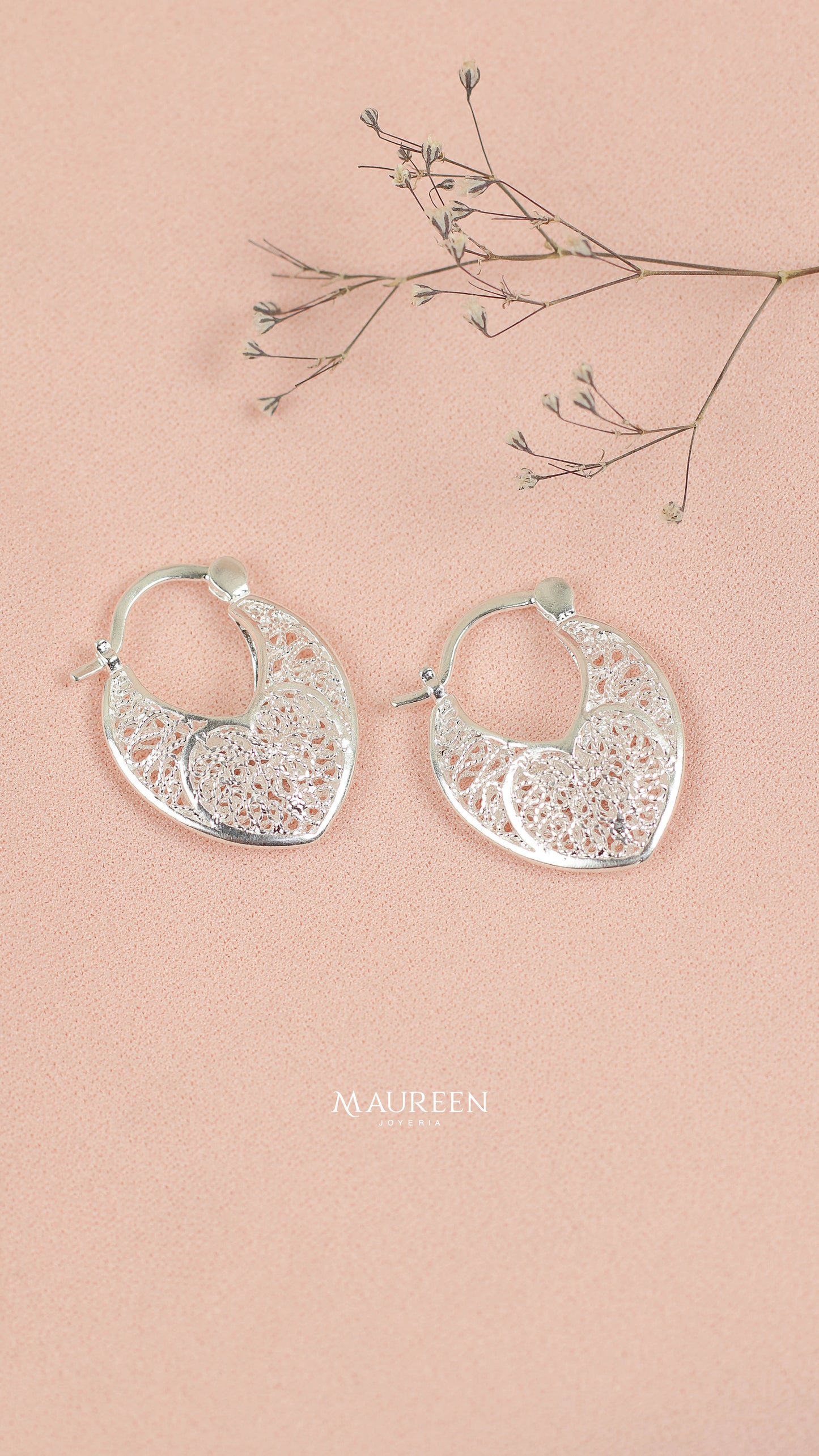 Argolla filigrana corazón - Plata