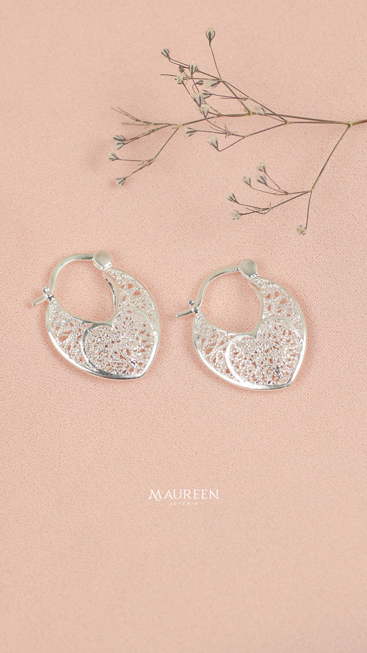 Argolla filigrana corazón - Plata