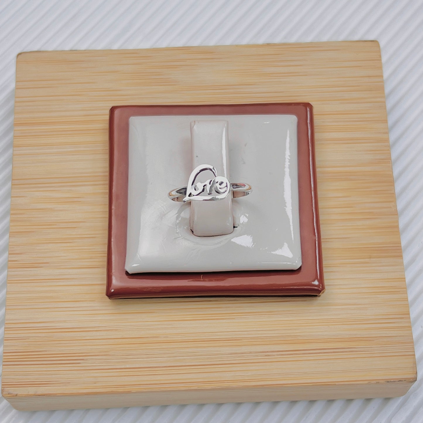 Anillo corazon love - plata