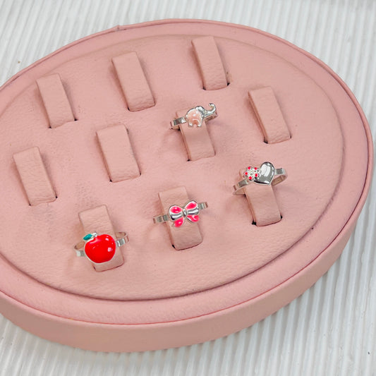 Anillos niña (manzana, liston, elefante,corazon) - plata