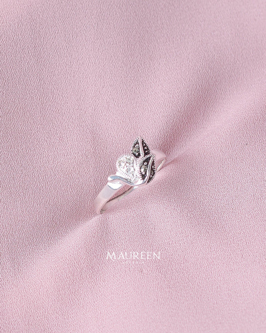 Anillo hojas marquesitas - Plata