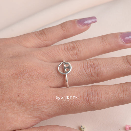 Anillo cara feliz - Plata