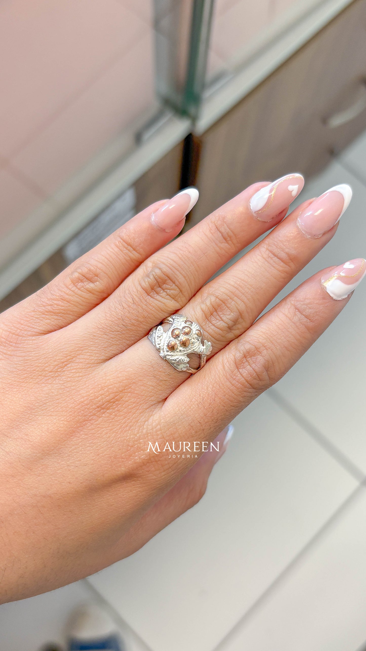 Anillo sapo - Plata/Oro