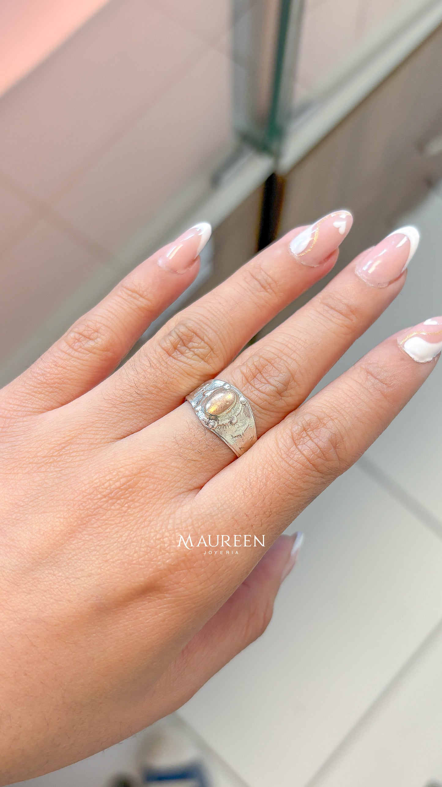 Anillo ancla - Plata/Oro