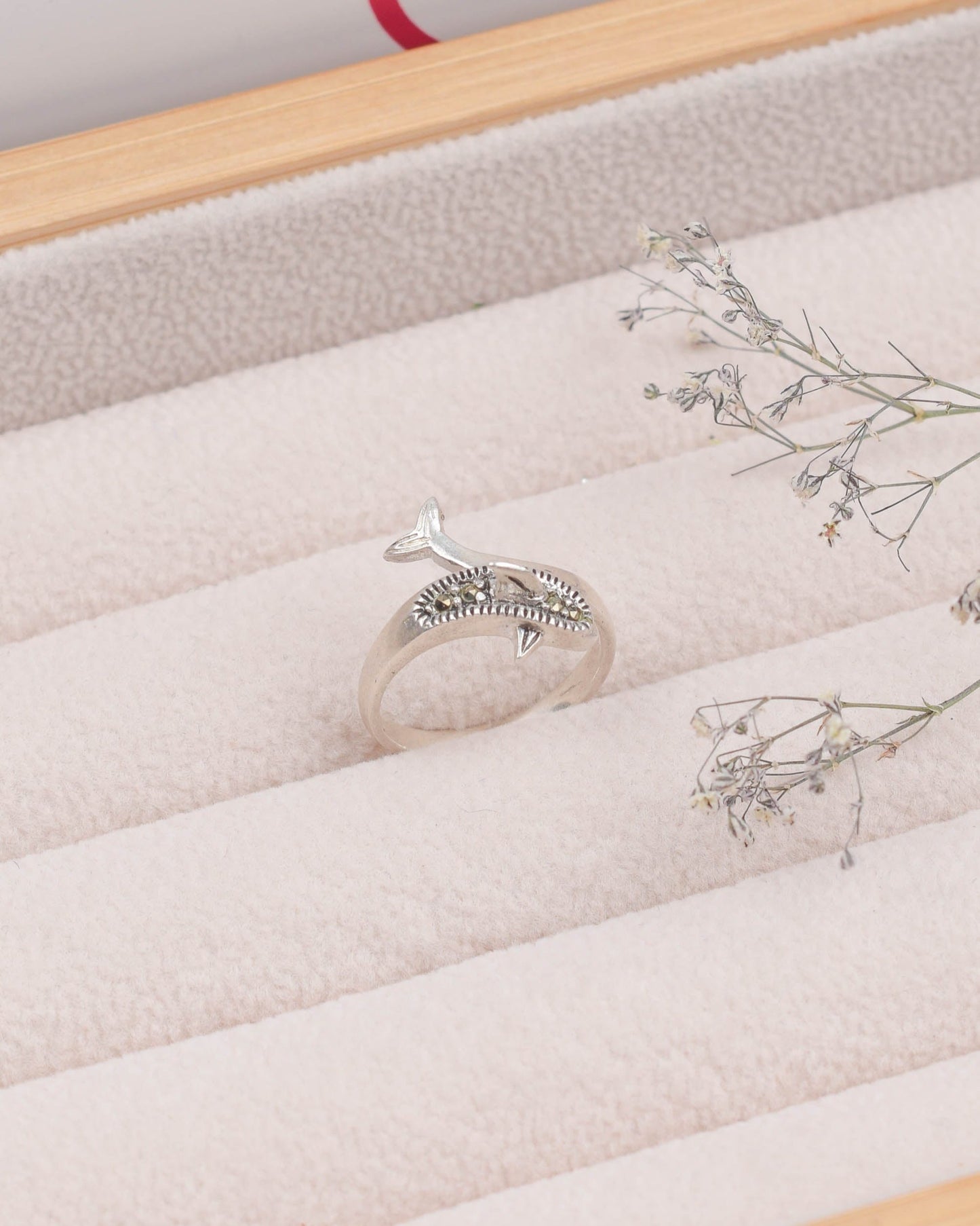 Anillo de marquesitas tiburon - Plata