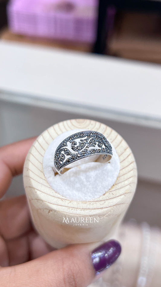 Anilo calado formas marquesita - plata