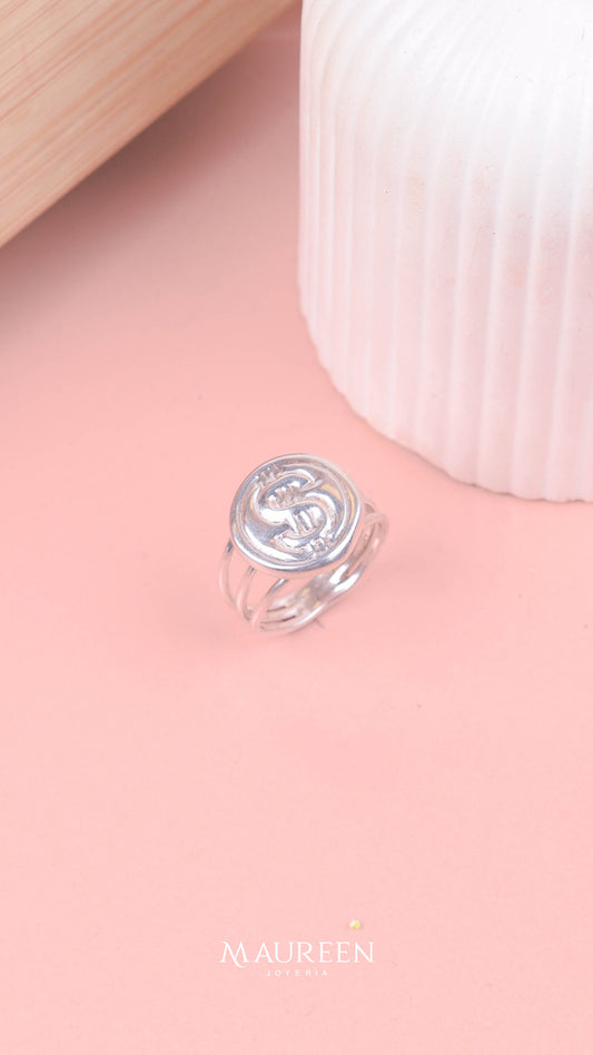 Anillo dolar chapa  - Plata