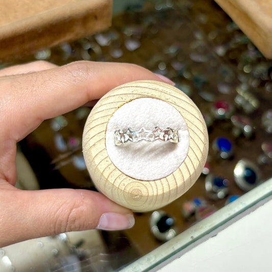Anillo estrellas caladas - Plata