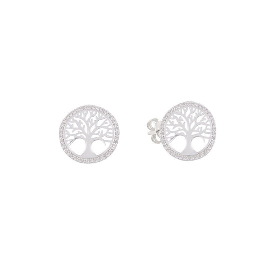 Arete circular arbol de la vida  - Plata