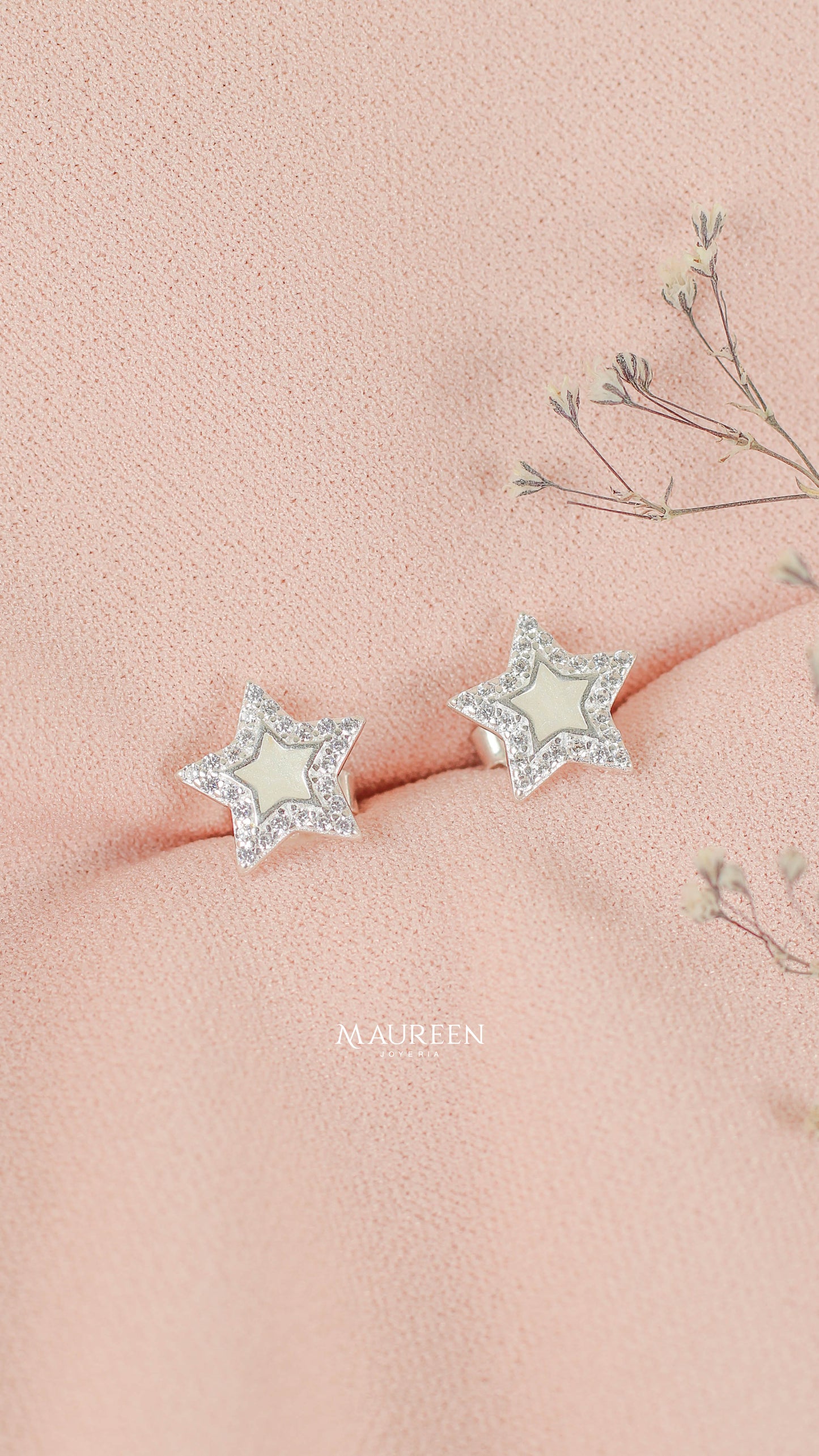 Arete luna circones borde liso - Plata