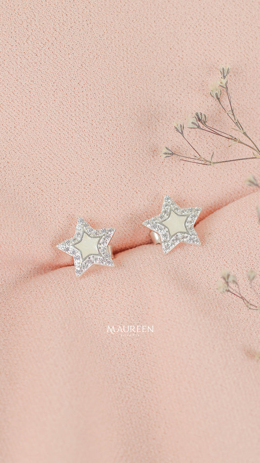 Arete luna circones borde liso - Plata