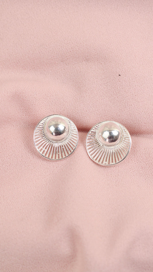 Arete calado pegado - Plata