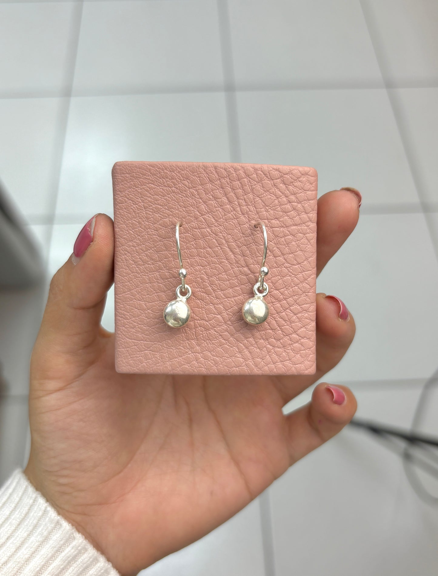 Arete lenteja colgante- plata