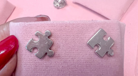Arete rompecabeza - Plata