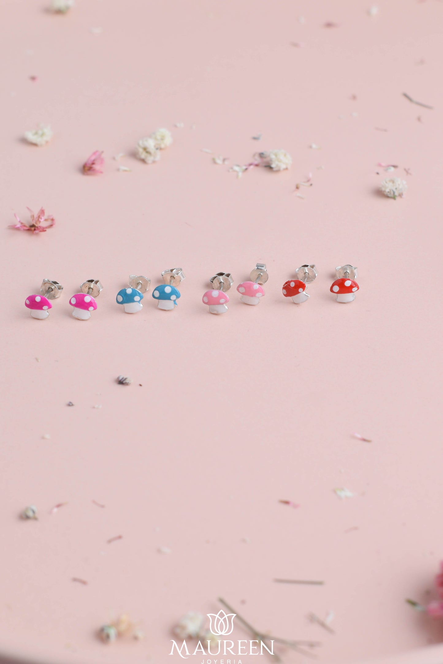 Arete cupcake esmaltado - Plata