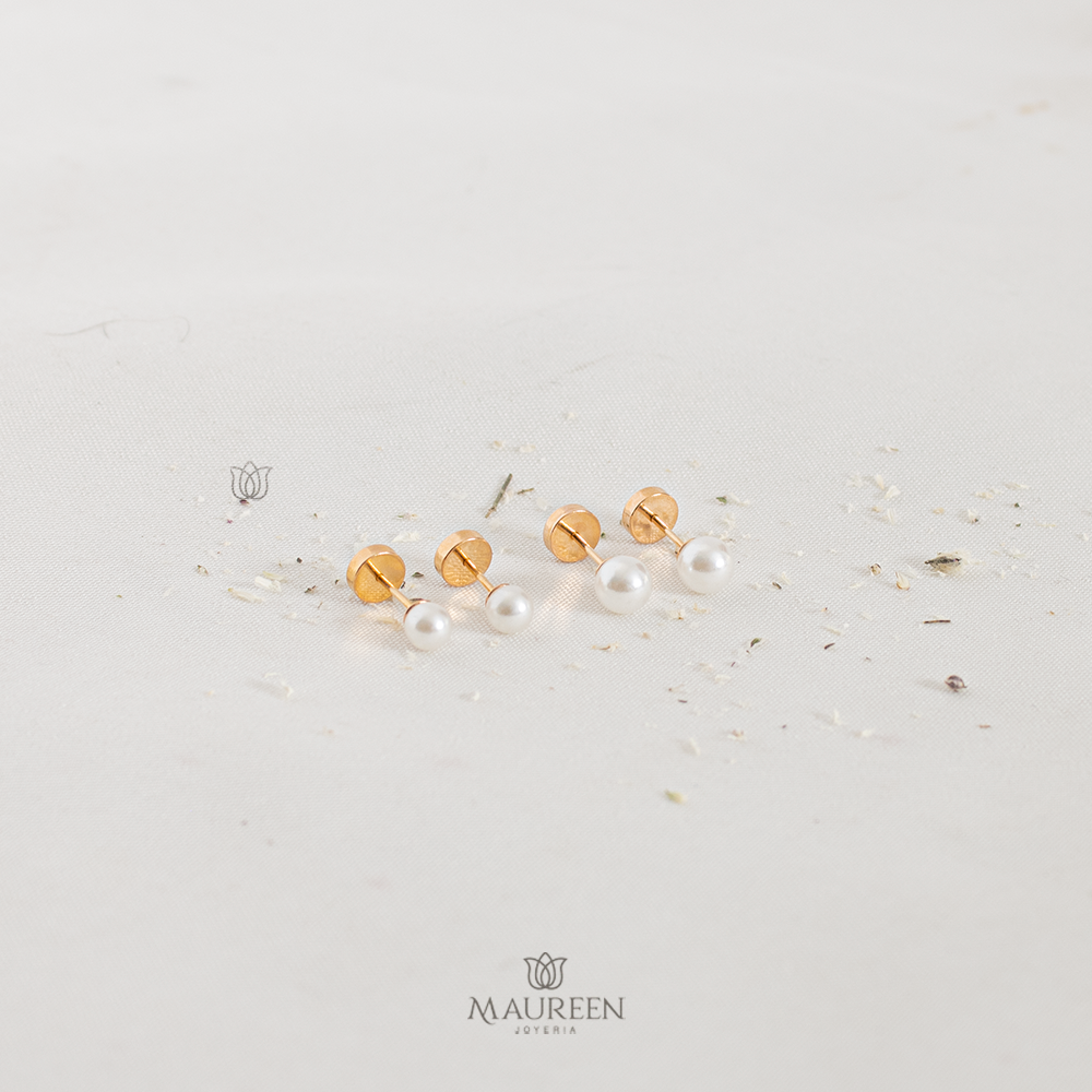 Aretes abridor perla - Oro