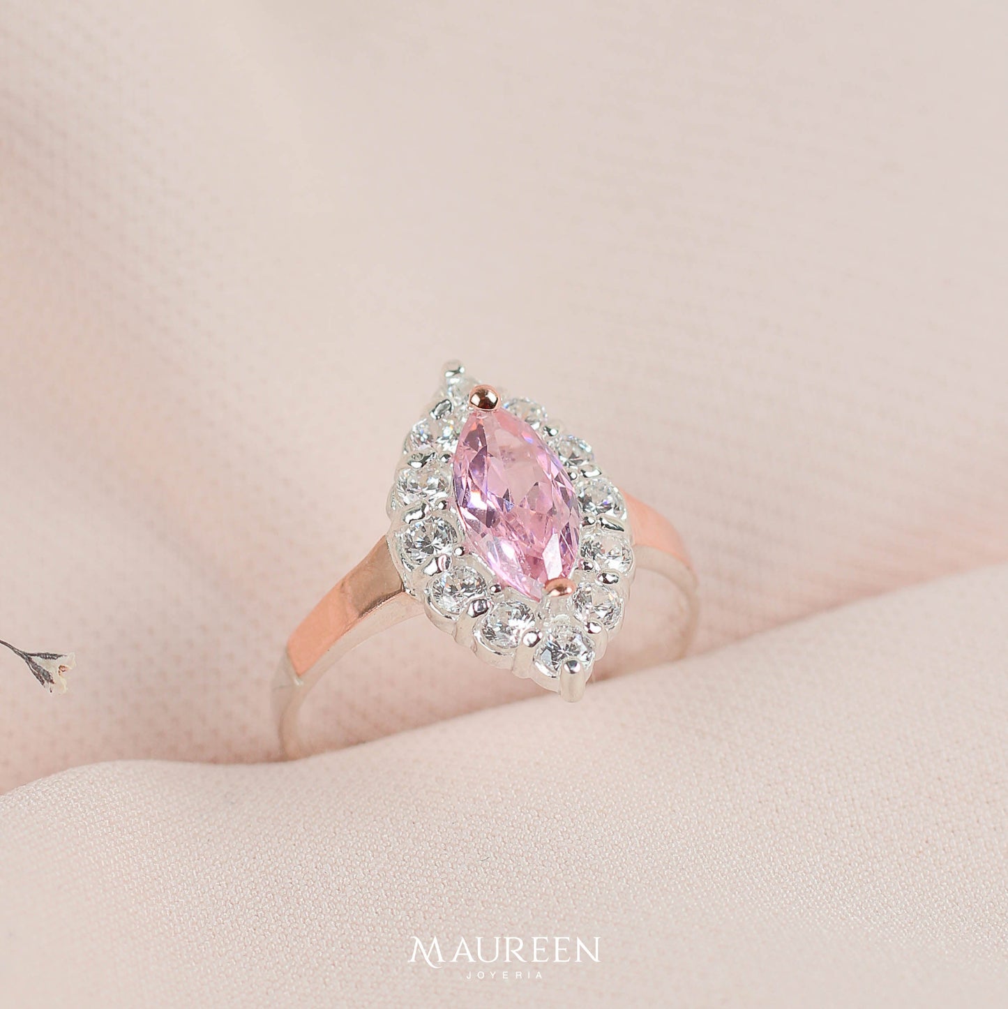 Anillo promesa marquesa - Plata/Oro