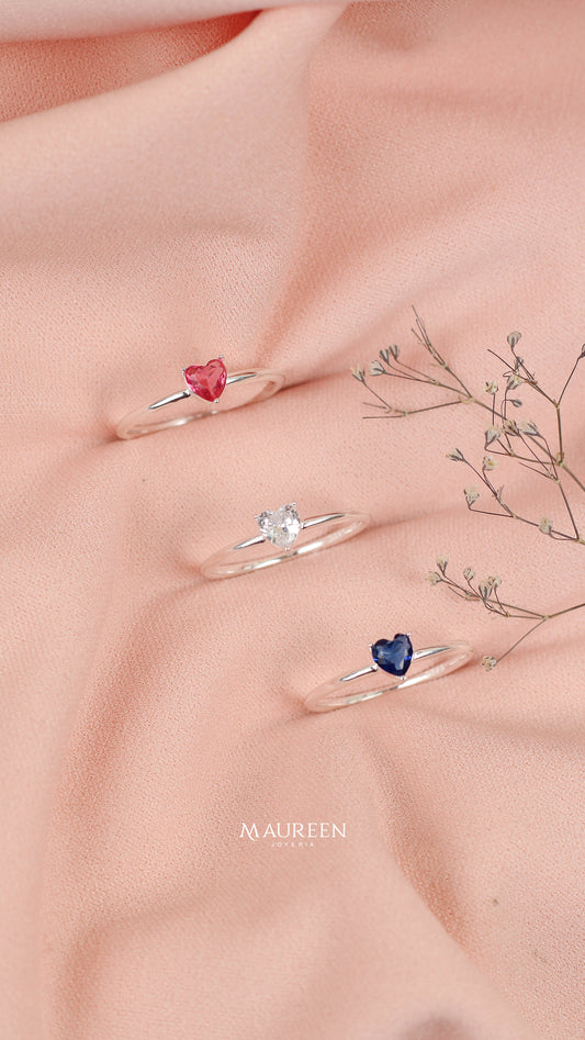 Anillo promesa corazon - Plata