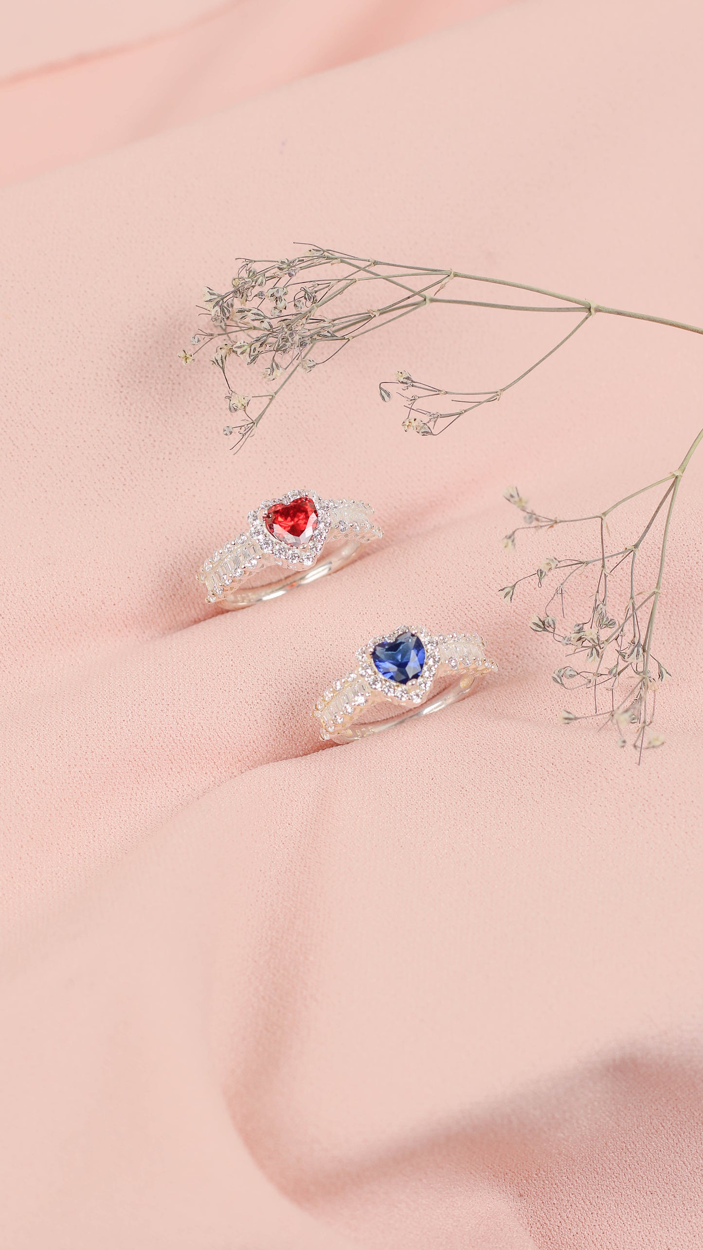 Anillo promesa corazon con mini circones - Plata