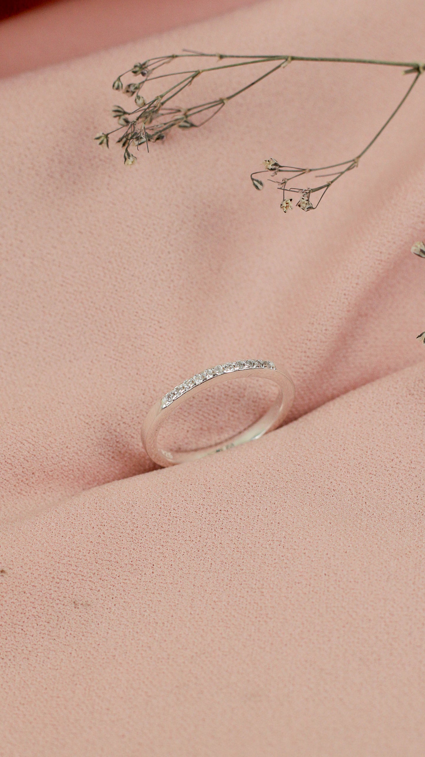 Anillo churumbela circones enfrente liso - Plata