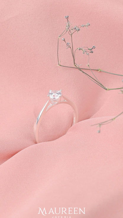 Anilo de promesa solitario - Plata