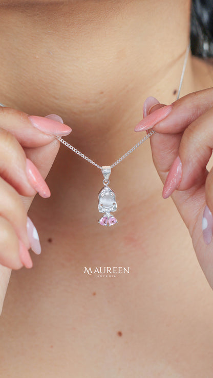 Dije Aurora con piedras - Plata