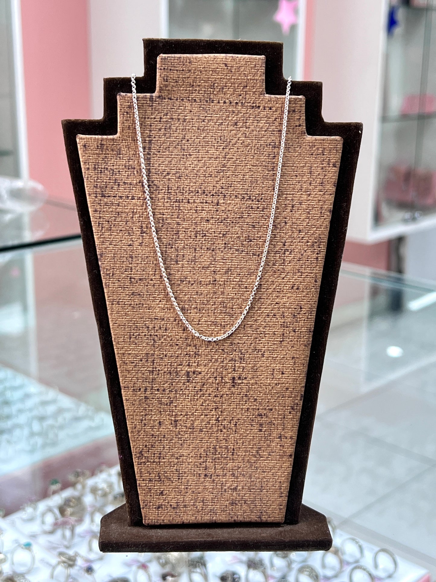 Cadena martillada - plata