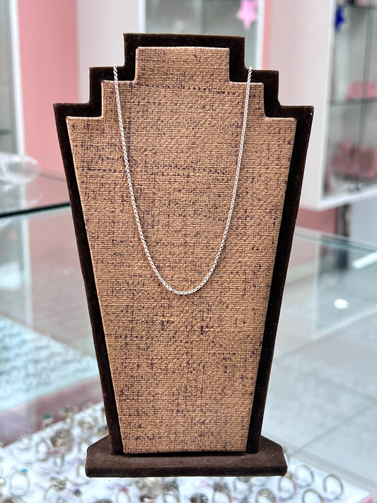 Cadena martillada - plata