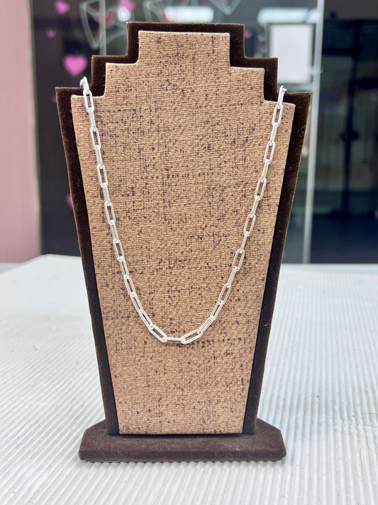 Cadenas paper clip - plata