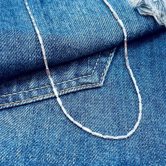 Cadena rectangulo  - plata