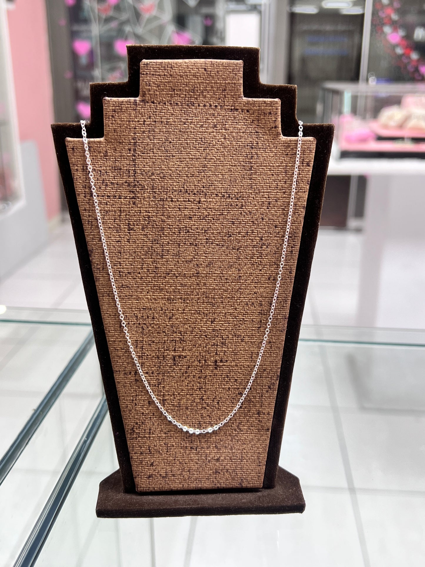 Cadena martillada - plata