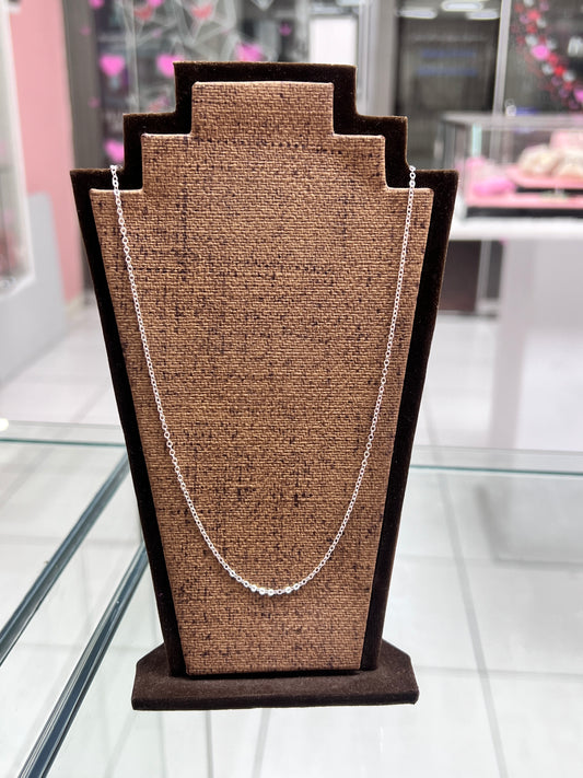 Cadena martillada - plata