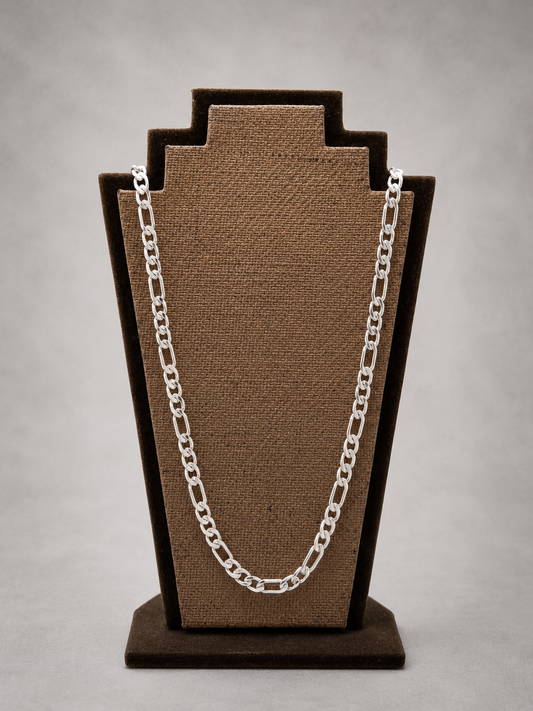Cadena cartier/hexagonal - plata