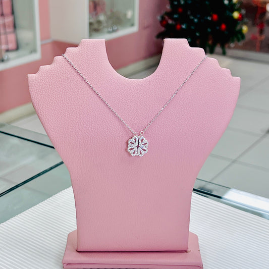 Collar convertible corazones trebol - Plata