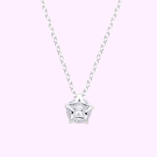 Collar punto de luz estrella - Plata
