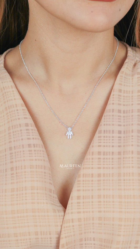 Collar niño circones - Plata