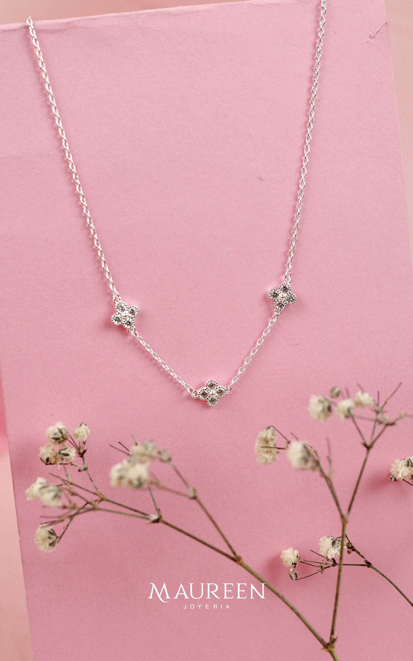 Collar Louis 3 dijes - Plata