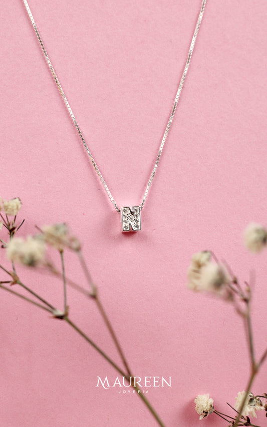 Collar iniciales (De "N" a "Z") - Plata